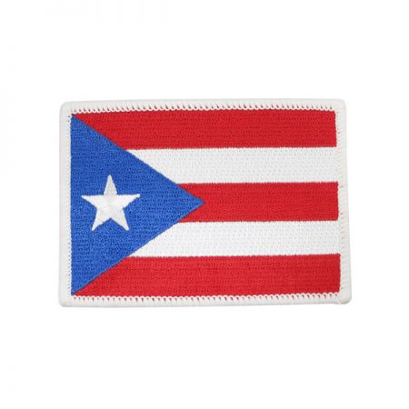 Emblema bordado de la bandera de Puerto Rico - Emblema bordado de la bandera de Puerto Rico