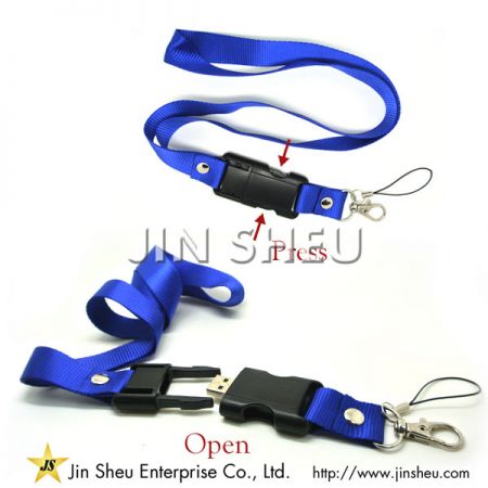 khóa dễ mở của dây đeo USB