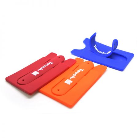 mobile phone stand silicone card holder pocket