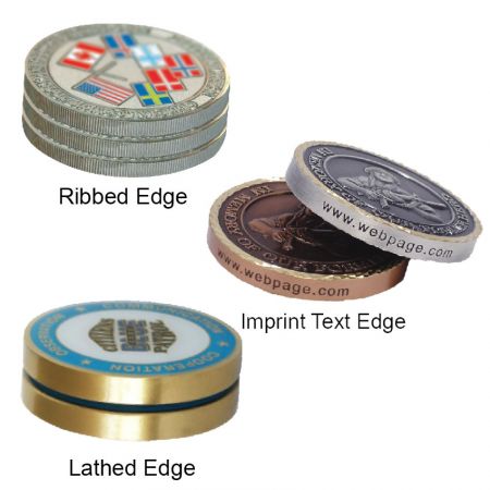 Additional Diamond Cut Patterns for the Edge Side of Challenge Coins - Diamond Edge Coins