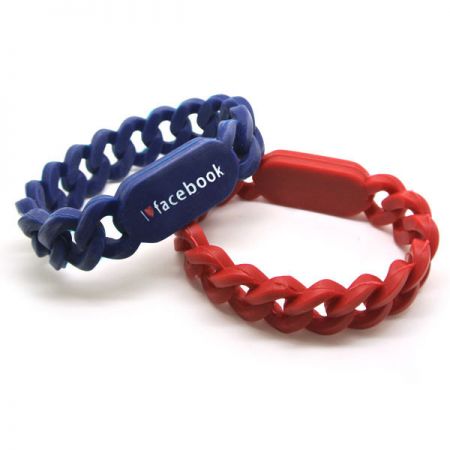 promotional braided silicone band