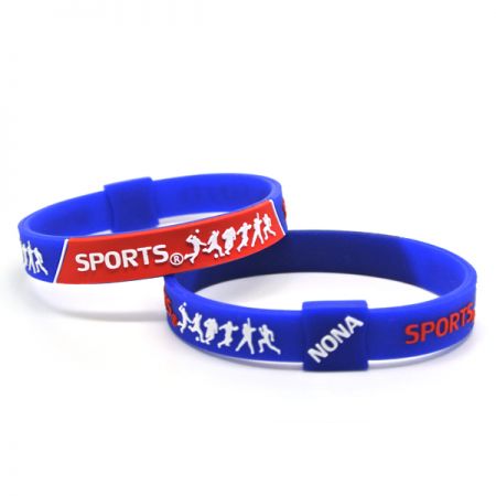 Tilpasset flerfarget preget armbånd - Tilpasset flerfarget preget armbånd