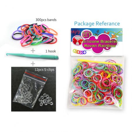 bandas de goma brillantes para telares