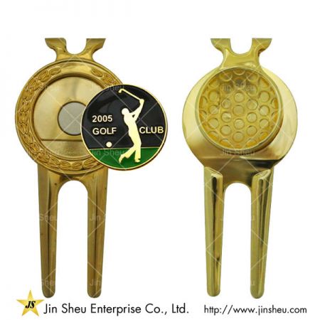 Tools with Ball Markers - promotional golf divot tools