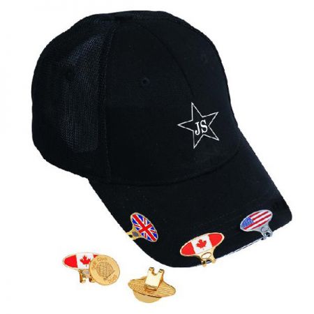 clip per cappelli da golf con bandiera del paese