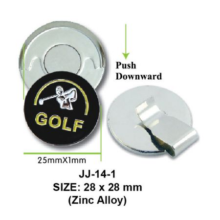 Personalisierte Golfmützenclips und Ballmarker