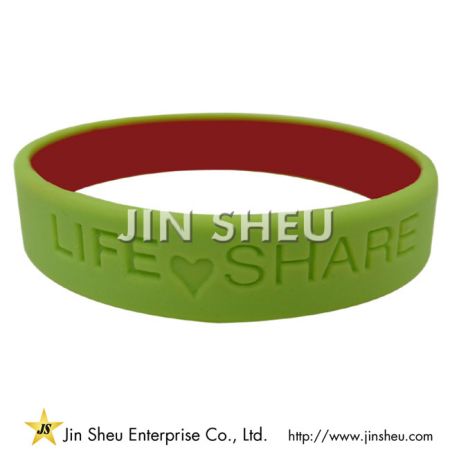 custom silicone double sided band