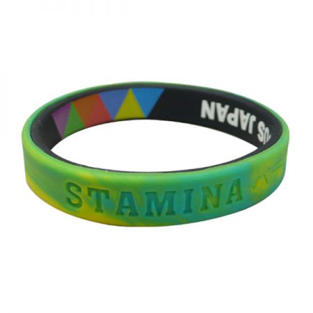 أساور سيليكون مطبوعة بشعار ثنائية الجانب