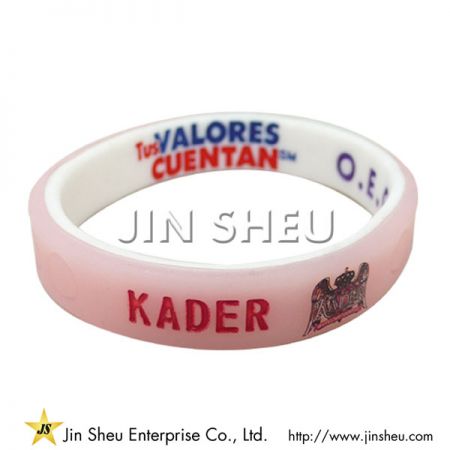 promotional dual side silicone wristband