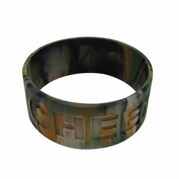 custom wide silicone braclet
