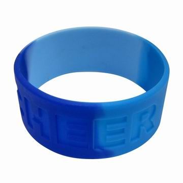 wholesale custom color silicone wided bands