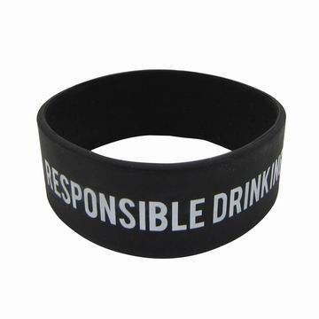 custom width silicone bracelet