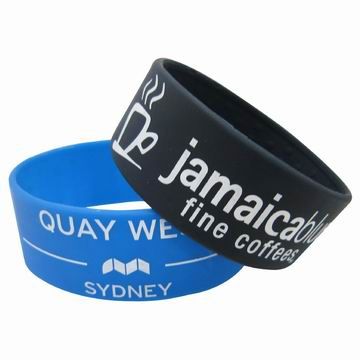 Promotional Wide Silicone Bracelet - Promotional Wide Silicone Bracelet