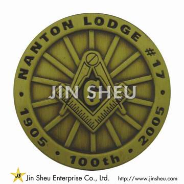 Antikk bronse slipsnål - Antikk bronse