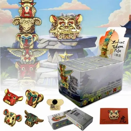 Hộp bí mật tùy chỉnh - Hộp mù pin cài áo tùy chỉnh theo chủ đề cung hoàng đạo Trung Quốc