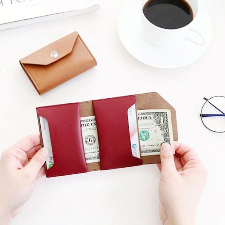 Leather Card Holder Slim Wallet