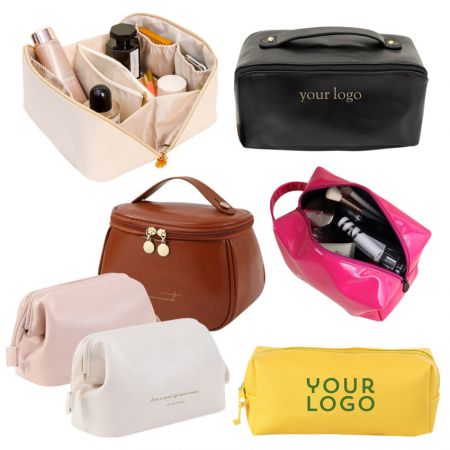 PU Leather Cosmetic Makeup Bags - PU leather makeup bags