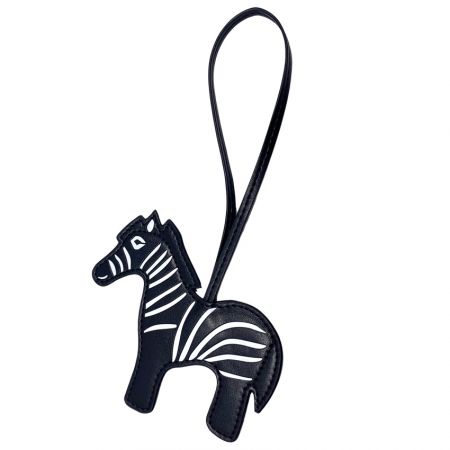 Leder-Zebra-Taschenanhänger mit einem Riemen