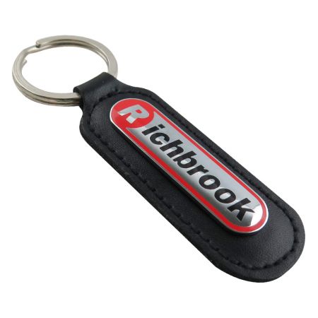 Mini Badge Leather Keychains