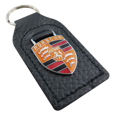 Porte-clés en cuir pour marque de voiture - Porte-clés en cuir pour voiture Porsche