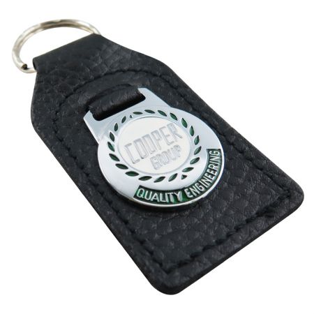Metal Badge Leather Keyfobs