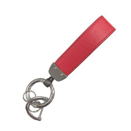 personalised leather key ring