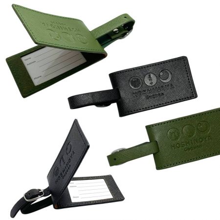 Thẻ hành lý da tùy chỉnh cho chuỗi khách sạn.