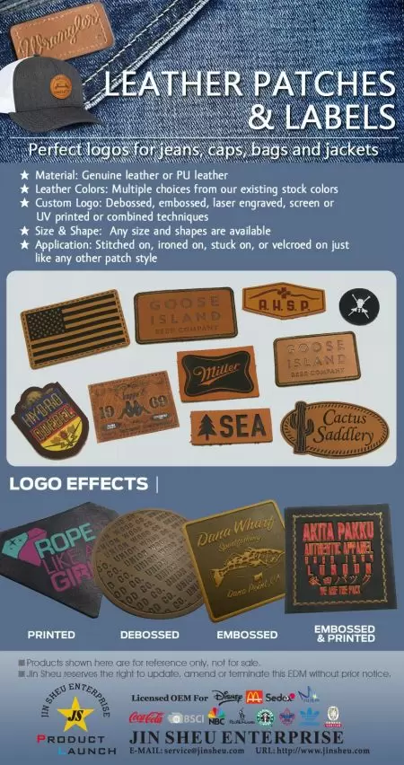 ป้ายหนังและป้ายประทับที่ทำเองตามคำสั่ง