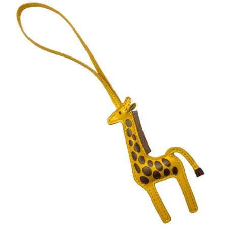 porte-clés en cuir de girafe pour sacs