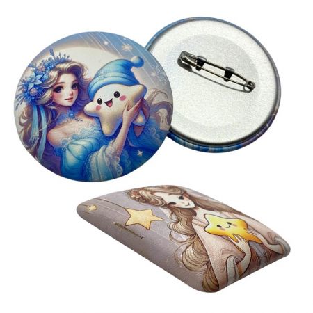 Spille in pelle con retro in metallo - spille personalizzate in PU pelle imbottita