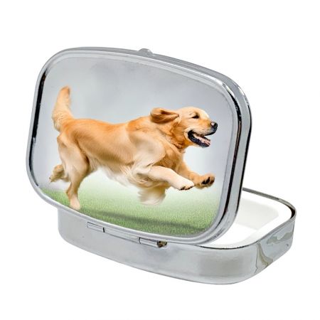 印刷された蓋の金属製ピルコンテナ