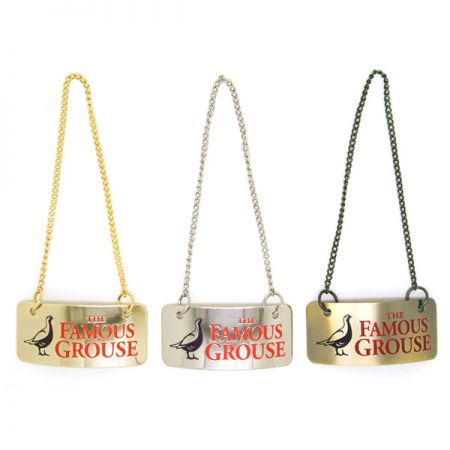 Brass Metal Decanter Tags - Brass Soft Enamel Color Wine Decanter Tags