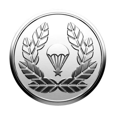 Biểu tượng xe quân sự - Biểu tượng xe quân sự hình tròn với huy hiệu không quân hoàn thiện bằng bạc