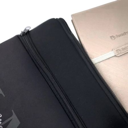 black neoprene pouch for a e-reader