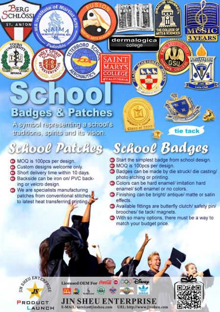 Custom University Pin Badges & School Patches
