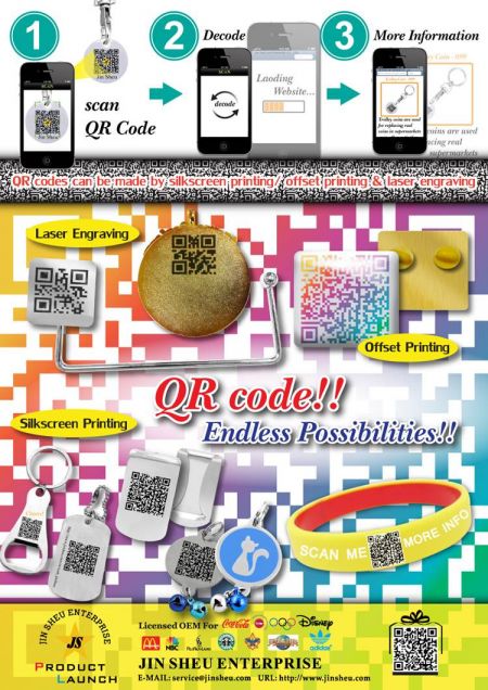 Code QR!! Des possibilités infinies!! - Articles promotionnels imprimés avec code QR