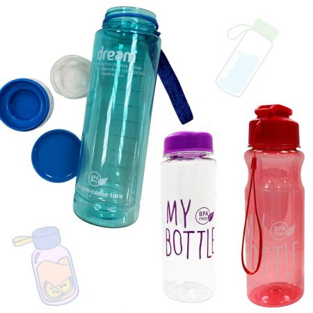 Werbliche Plastikwasserflasche - Fitness-Wasserflasche