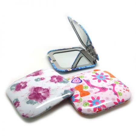 Foldable Double Sided Compact Mirror - Cute Foldable Square Double Sided Compact Mirror