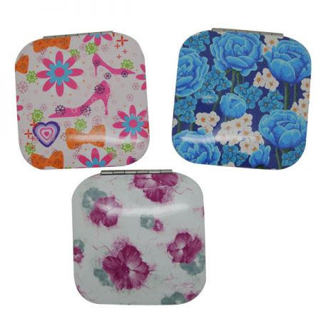 مرآة جيب مصنوعة من الألمنيوم مطبوعة حسب الطلب