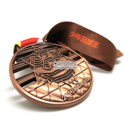 side view of sporting medal