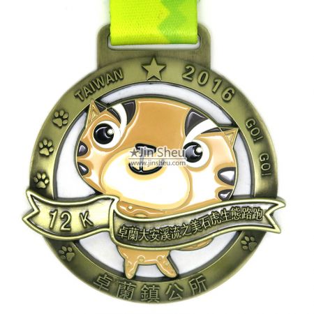 Personalized Marathon Medals - Custom Medals with Animal Design