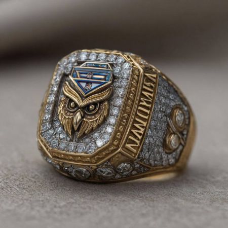 Sottopentola a forma di anello progettato su misura con rilievo 3D e strass incorporati