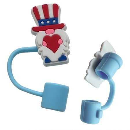 straw protector with rubber PVC USA theme