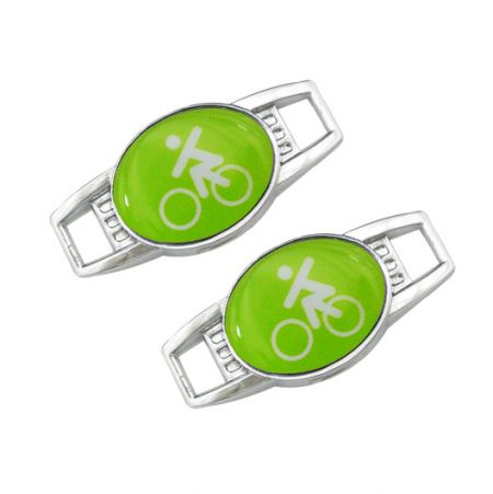 silkscreen printed oval shoelace charms