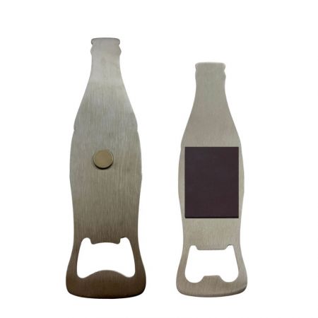 cola shaped bottle openers with magnet backing