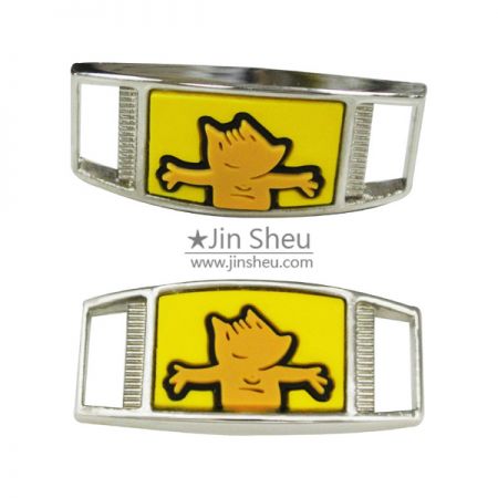 Ciondoli per lacci di scarpe rettangolari in morbido PVC