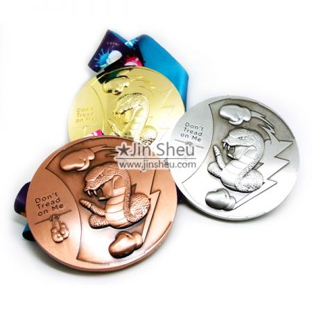 Médaille sportive en métal avec son