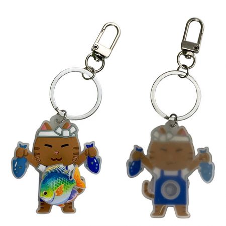 die Rückseite des weichen PVC-Schlüsselrings