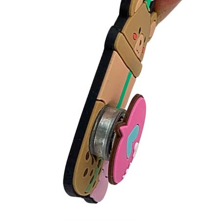 Nahansicht des Boba-Tee-Bär benutzerdefinierten PVC-Schlüsselrings