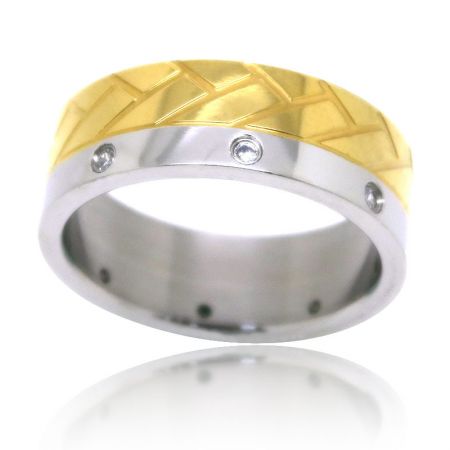 Custom Made Stainless Steel Rings - Two tone finishing stainless steel rings